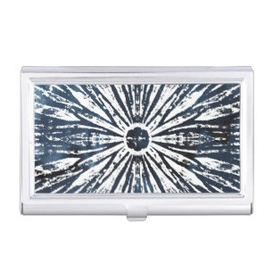 Indigo Ink Radial Motif Business Card Case