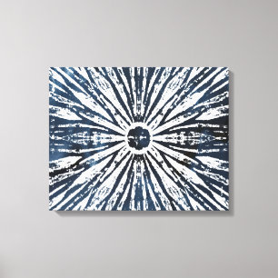 Indigo Ink Radial Motif Canvas Print
