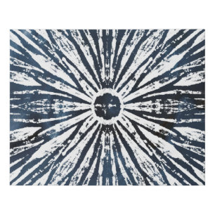Indigo Ink Radial Motif Faux Canvas Print