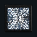 Indigo Ink Radial Motif Gift Box<br><div class="desc">Indigo Ink Motif I by June Erica Vess. Radial design created from indigo blue coloring and various geometric shapes.</div>