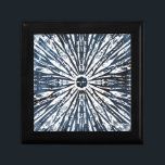 Indigo Ink Radial Motif Gift Box<br><div class="desc">Indigo Ink Motif I by June Erica Vess. Radial design created from indigo blue coloring and various geometric shapes.</div>