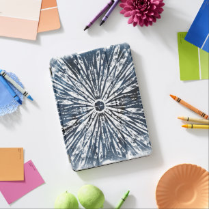 Indigo Ink Radial Motif iPad Pro Cover