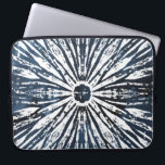 Indigo Ink Radial Motif Laptop Sleeve<br><div class="desc">Indigo Ink Motif I by June Erica Vess. Radial design created from indigo blue coloring and various geometric shapes.</div>