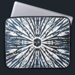 Indigo Ink Radial Motif Laptop Sleeve<br><div class="desc">Indigo Ink Motif I by June Erica Vess. Radial design created from indigo blue coloring and various geometric shapes.</div>