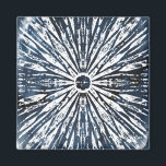 Indigo Ink Radial Motif Magnet<br><div class="desc">Indigo Ink Motif I by June Erica Vess. Radial design created from indigo blue coloring and various geometric shapes.</div>