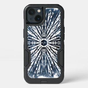 Indigo Ink Radial Motif iPhone 13 Case