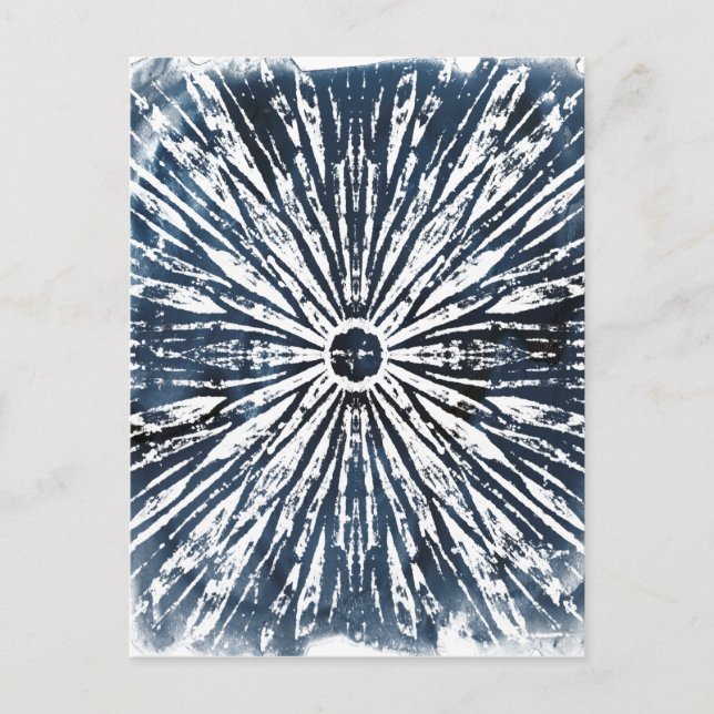 Indigo Ink Radial Motif Postcard (Front)