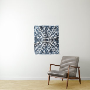 Indigo Ink Radial Motif Tapestry