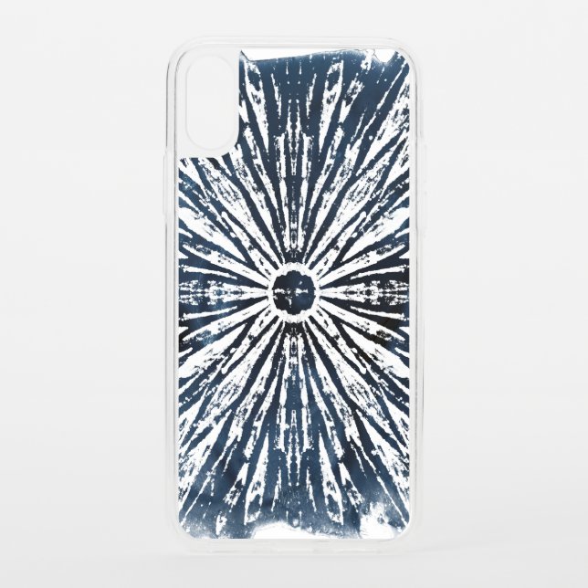 Indigo Ink Radial Motif Uncommon iPhone Case (Back)