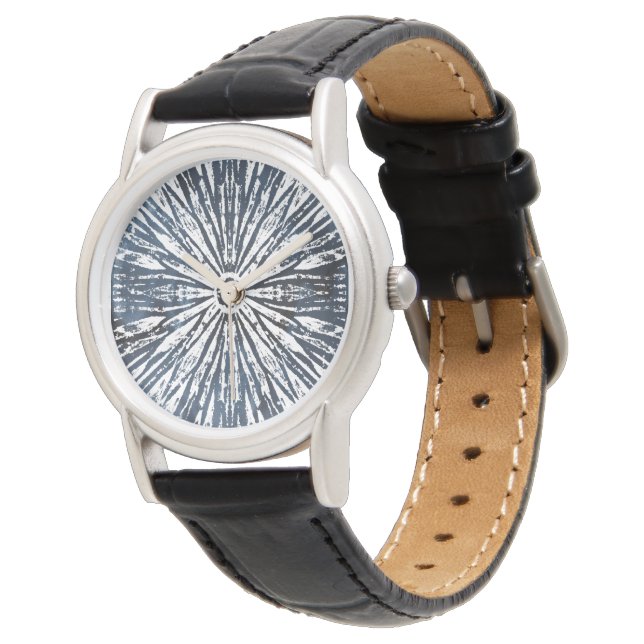 Indigo Ink Radial Motif Watch (Angled)