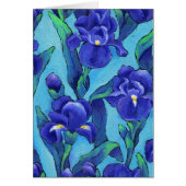 Indigo Irises Oil Painting (Front)