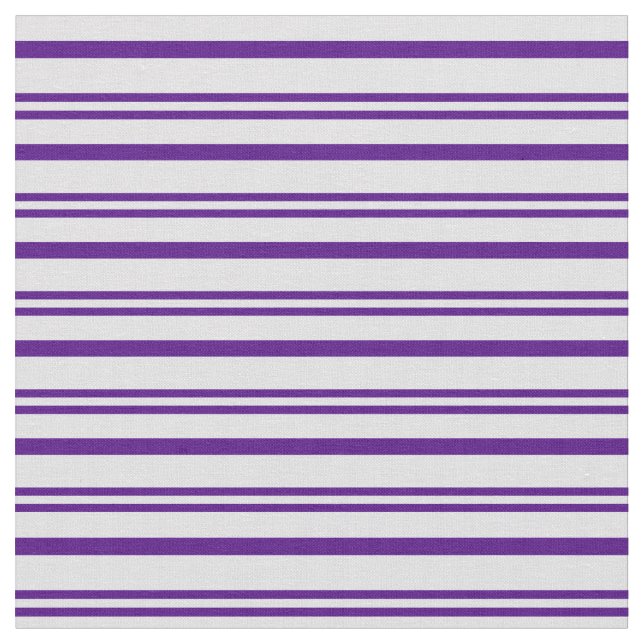 Indigo & Lavender Colored Striped Pattern Fabric (Close Up)