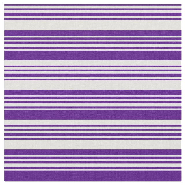 Indigo & Light Cyan Pattern of Stripes Fabric (Close Up)