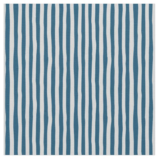 Indigo & Light Gray Wonky Stripes Fabric