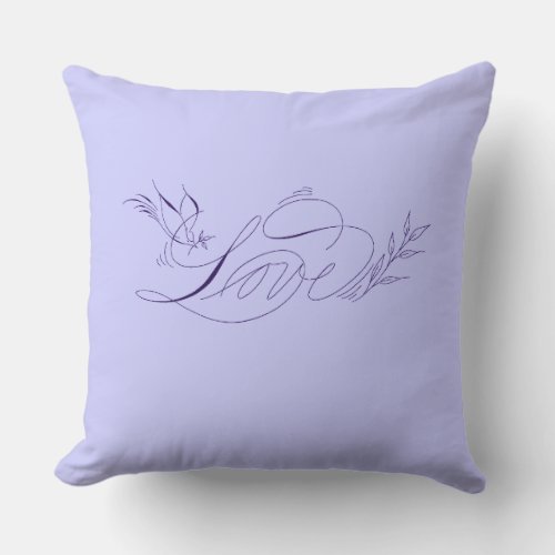 Indigo Lovebird Pillow