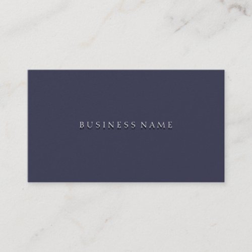 Indigo Minimalist Elegant Business Card