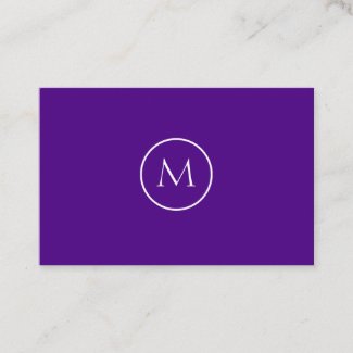 Indigo Minimalist Monogrammed Elegant