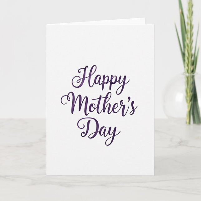 Indigo Mothers Day Lettering Card (Front)