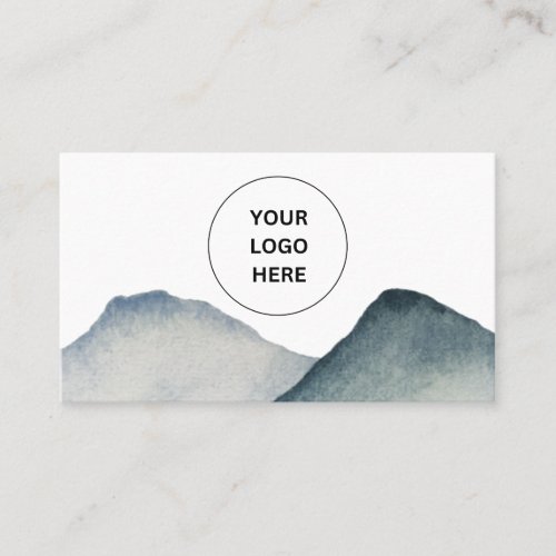 Indigo Mountains Sleek Modern Simple Business Card