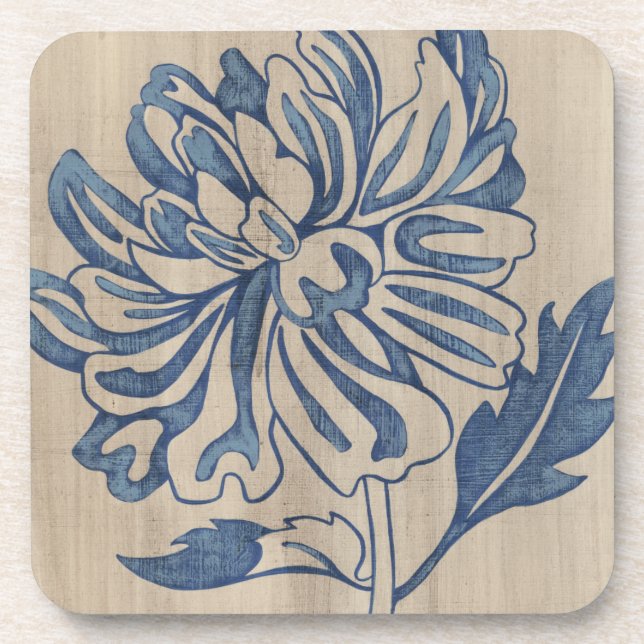 Indigo Mum Beverage Coaster (Front)