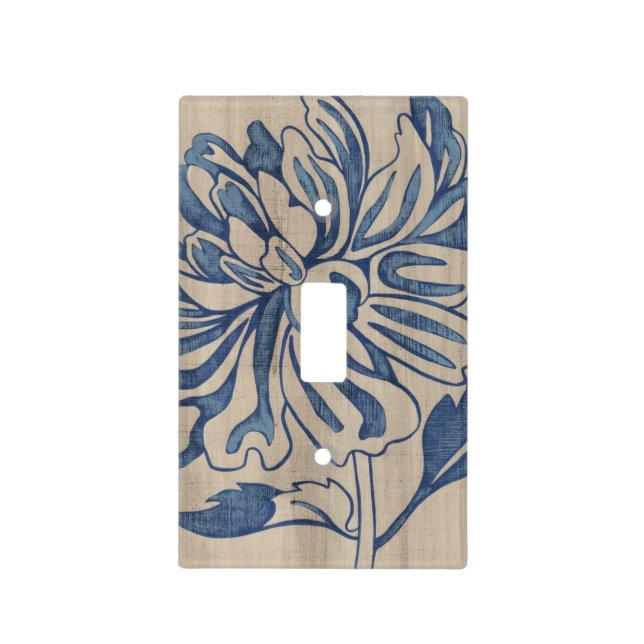 Indigo Mum Light Switch Cover (Front)