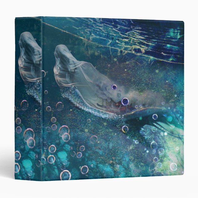 Indigo Mystique Underwater Mermaid 3 Ring Binder (Front/Spine)