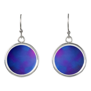 Indigo navy purple pink abstract art earrings