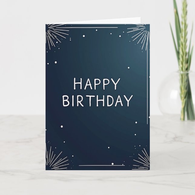 Indigo Night Birthday Card (Front)