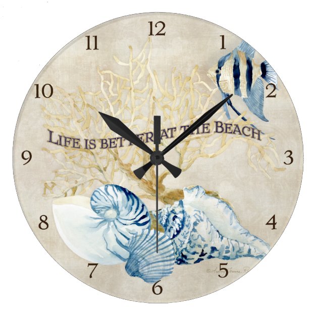 Seahorse Clock Life is Good at the Beach Clock 