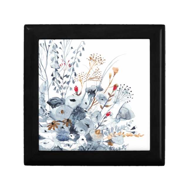 Indigo & Ochre - Watercolor Flowers Gift Box (Front)