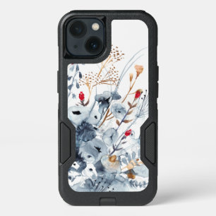 Indigo & Ochre - Watercolor Flowers iPhone 13 Case