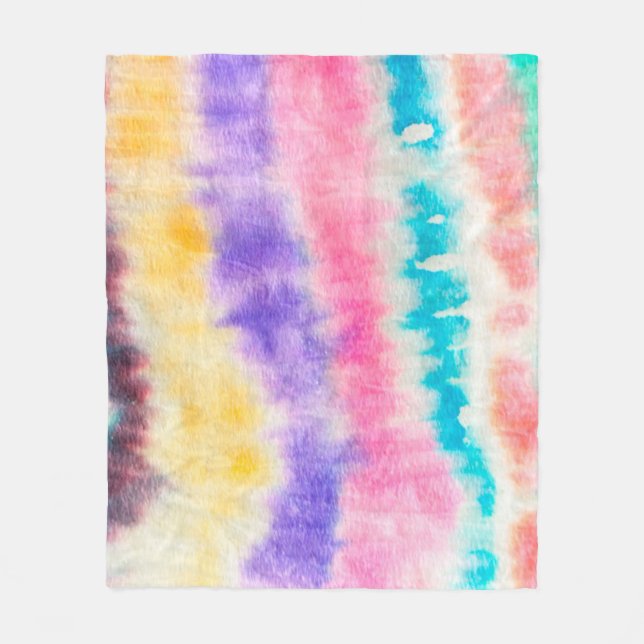 Indigo Old Dirty Wall. Dye Bohemian. Yellow Splash Fleece Blanket (Front)