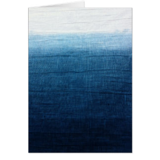 Indigo Ombre Fade Dip Dyed Shibori Cards