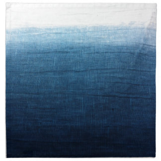 Indigo Ombre Fade Dip Dyed Shibori Napkin