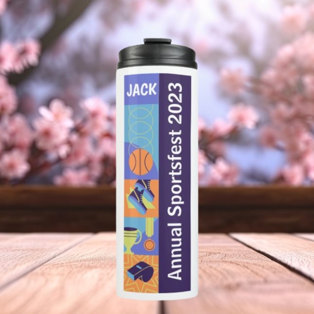 Indigo Orange Blue Business Water Bottle Tumbler (Creator Uploaded)