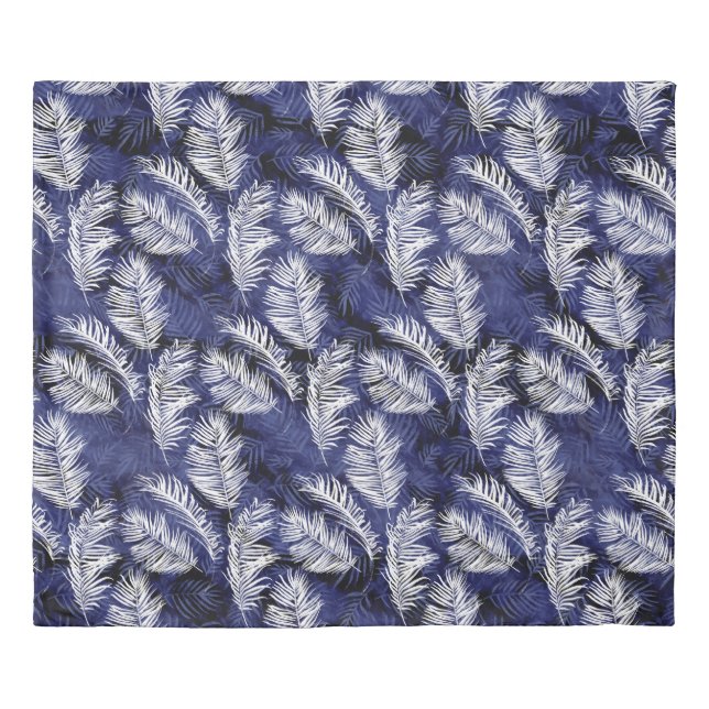 Indigo Palms Duvet Cover (Front)