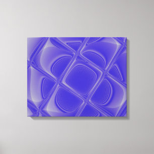 Indigo Petals Morphed Wrapped Canvas Print