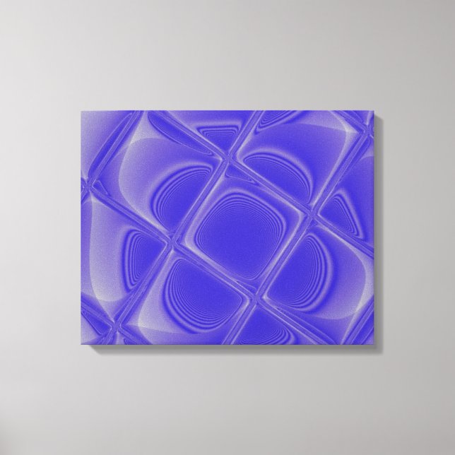Indigo Petals Morphed Wrapped Canvas Print (Front)