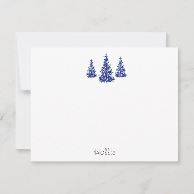 Indigo Pine Trees  Note Card (Front)