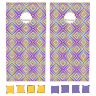 Indigo Purple Alternative Diamond Pattern Cornhole Set