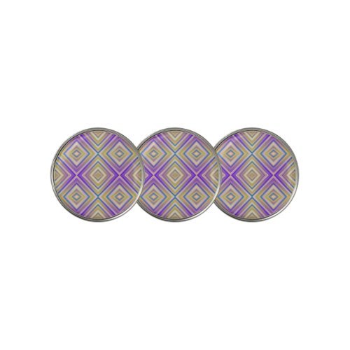 Indigo Purple Alternative Diamond Pattern Golf Ball Marker