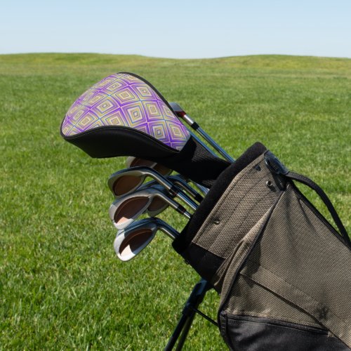 Indigo Purple Alternative Diamond Pattern Golf Head Cover