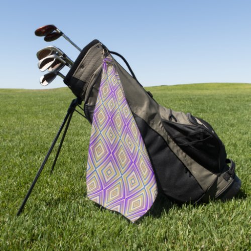 Indigo Purple Alternative Diamond Pattern Golf Towel
