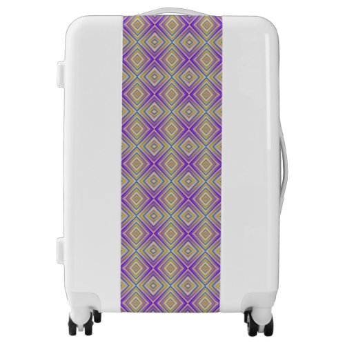 Indigo Purple Alternative Diamond Pattern Luggage
