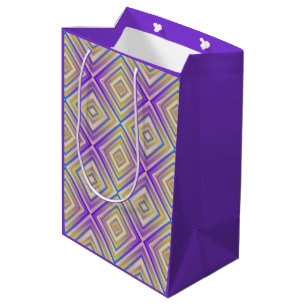 Indigo Purple Alternative Diamond Pattern Medium Gift Bag