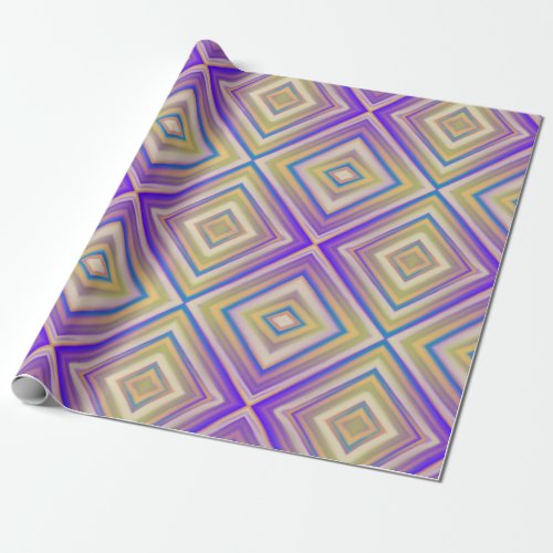 Indigo Purple Alternative Diamond Pattern Wrapping Paper