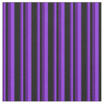 [ Thumbnail: Indigo, Purple, and Black Lines Fabric ]