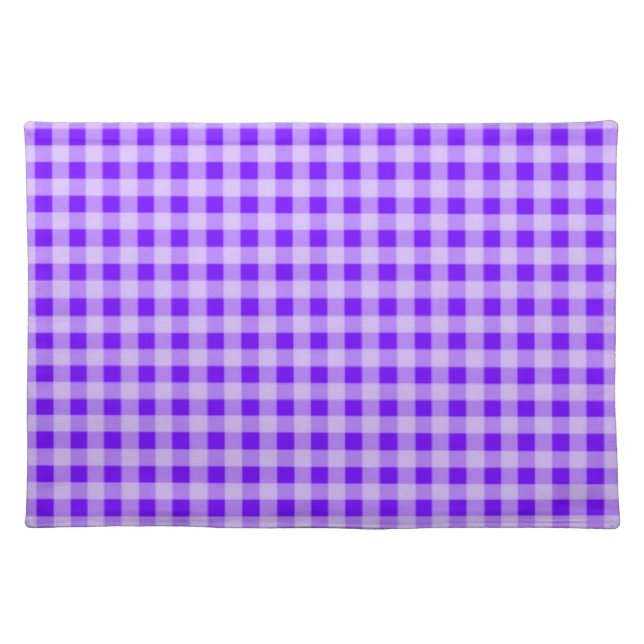 Indigo, Purple Gingham Placemat (Front)