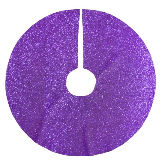 Indigo purple glitter brushed polyester tree skirt
