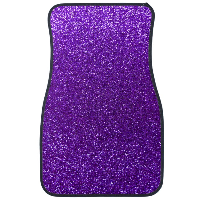 Indigo purple glitter car floor mat (Front)